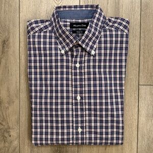 Massimo Dutti NWOT Slim Fit Plaid Collegiate Button Down Shirt - Medium